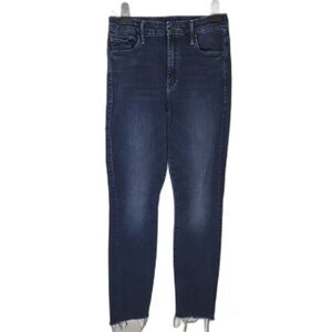 Mother High Waisted Looker Ankle Fray Skinny Jeans